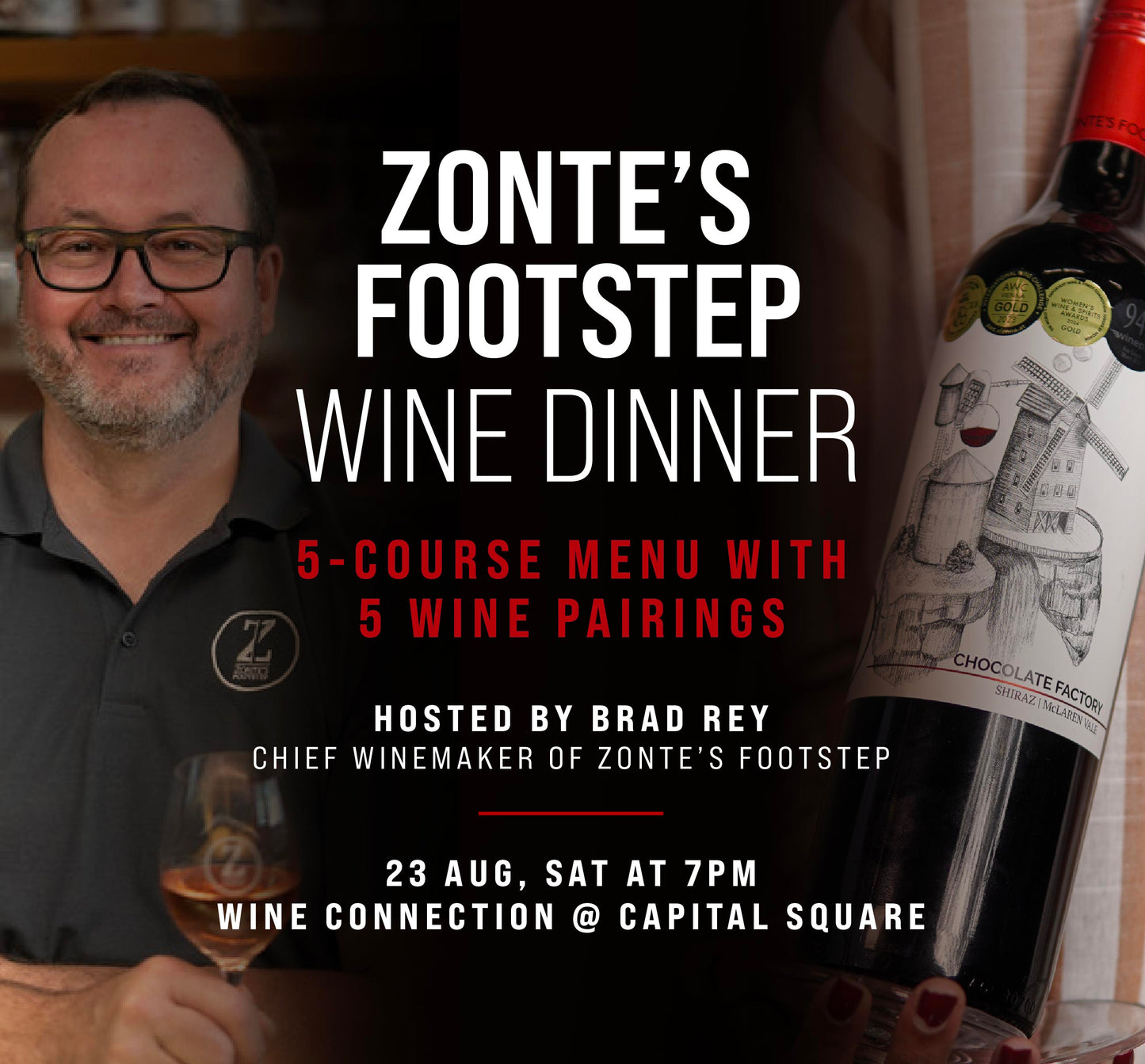 Zonte's Footstep Wine Dinner - 4 Pax Ticket