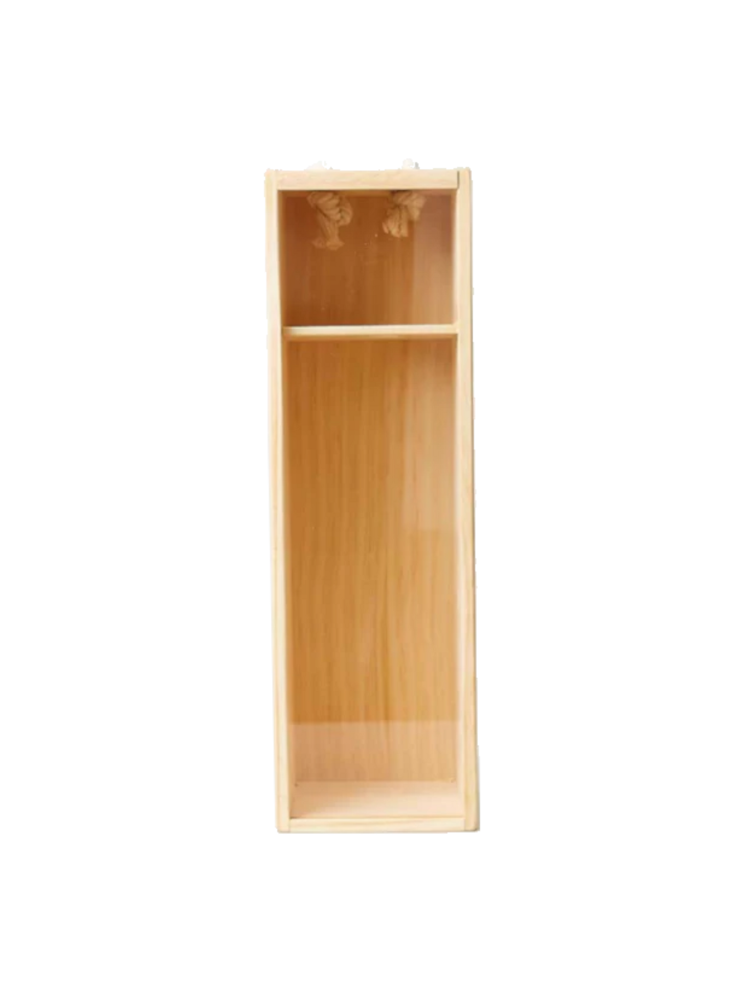 Wooden Gift Box with Rope Handle (1 Bottle)