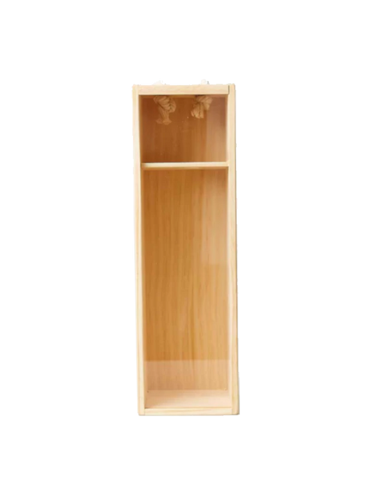 Wooden Gift Box with Rope Handle (1 Bottle)