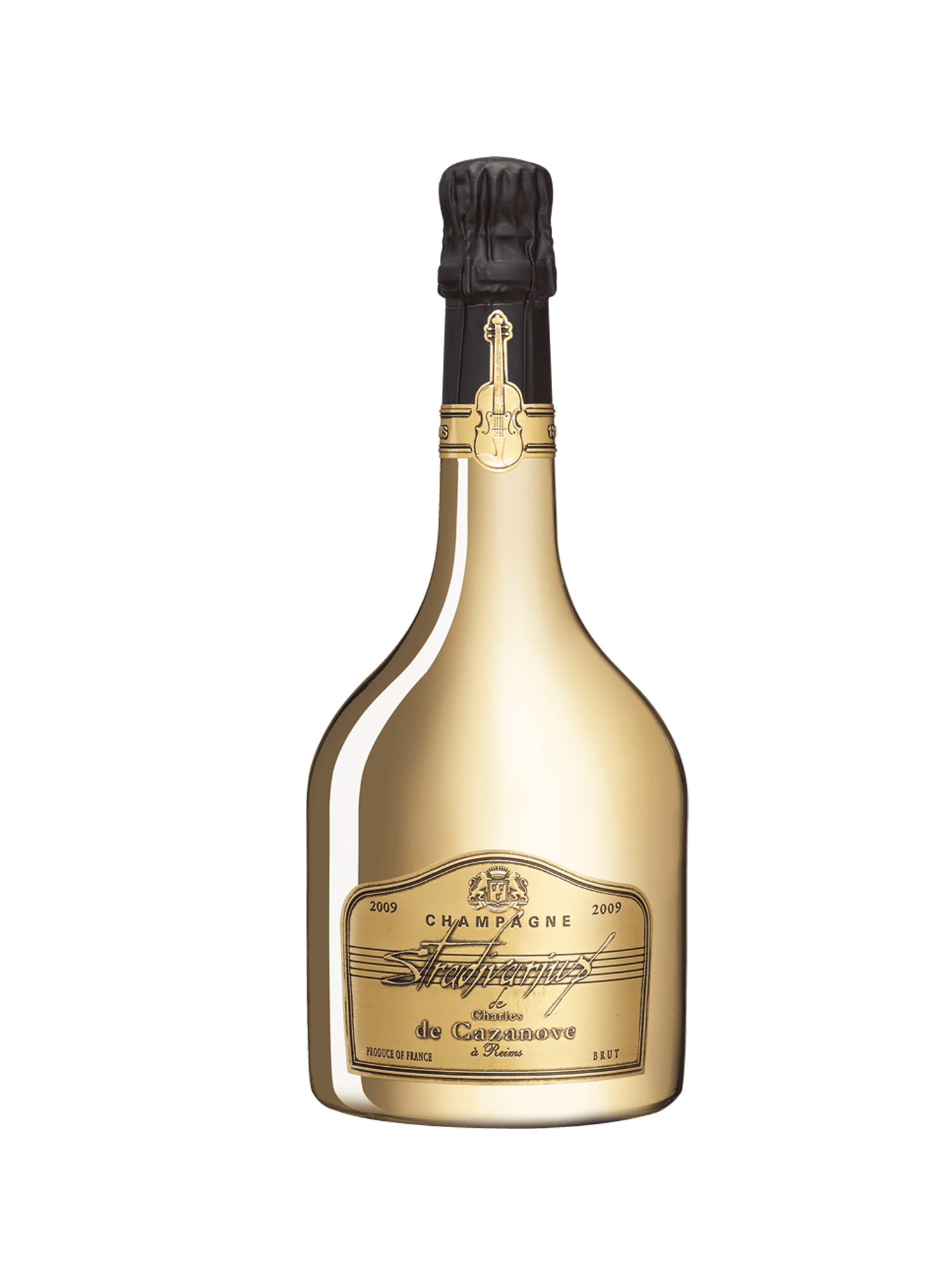 CHARLES DE CAZANOVE "Cuvée Stradivarius" 2009 - Gold Limited Edition - Vintage Champagne 2009 - France