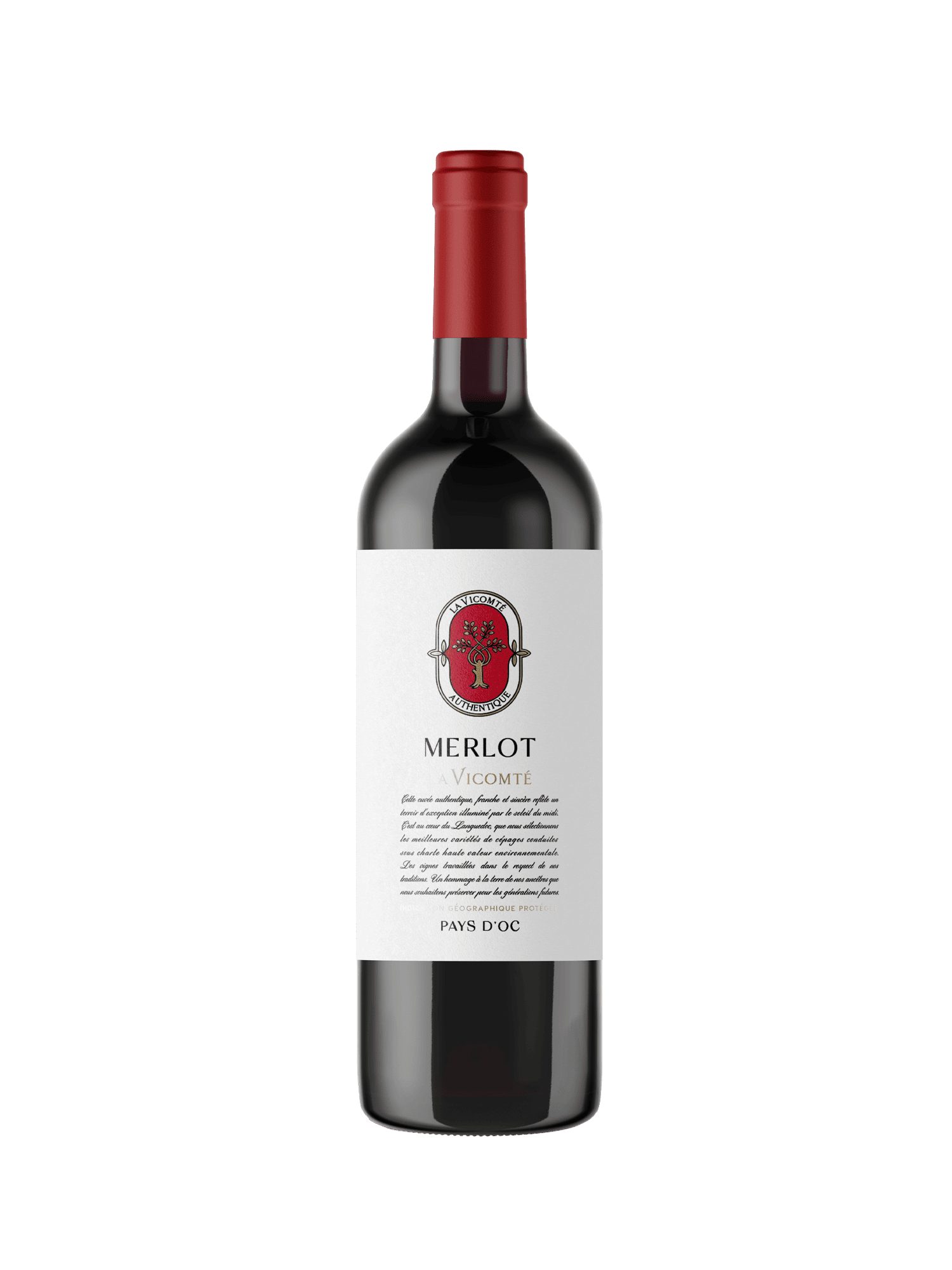 LA VICOMTE AUTHENTIQUE 2023 - Merlot - Languedoc, France