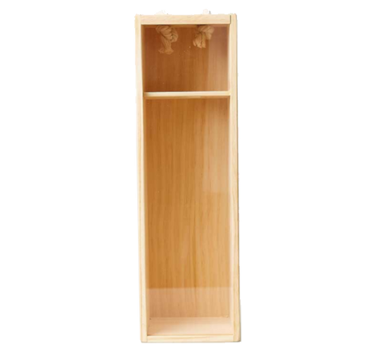 Wooden Gift Box with Rope Handle (1 Bottle)